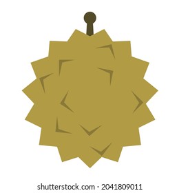 Clip art of durian, simple and flat