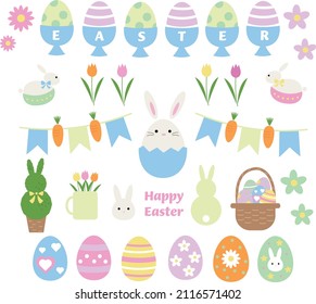 clip art of easter, spring colors.