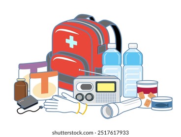 Clip art of emergency kit