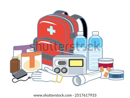Clip art of emergency kit