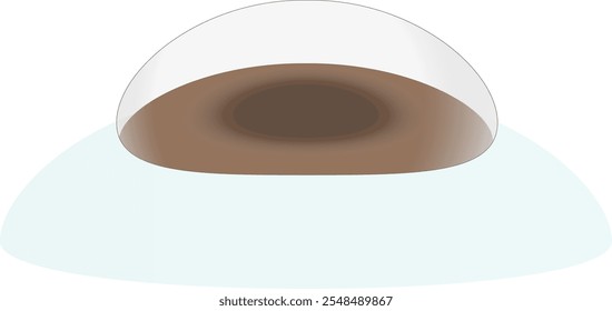 Clip art of eyeball of person seen from the side