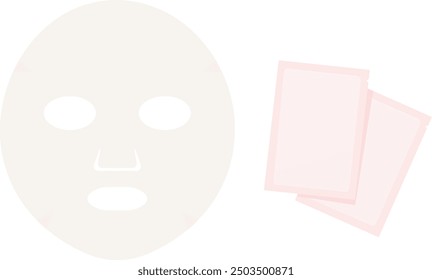 Clip art of face sheet mask