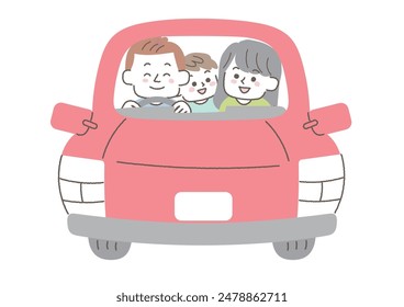  Clip art of family car trip