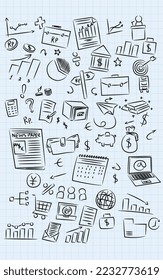 Clip art finance economy business, vector illustration