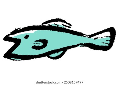 Clip-art de peixes de toque escova