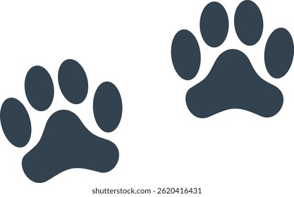 Clip art of footprints of dog and cat