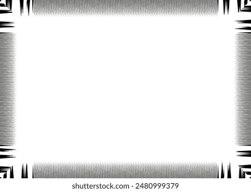 Clip art of frame with concentrated lines coming together Horizontal