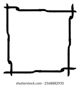 Clip art of frame with touch of brush