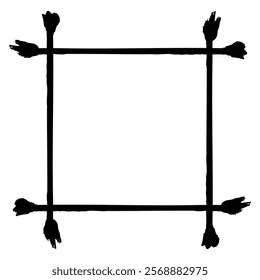 Clip art of frame with touch of brush