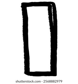 Clip art of frame with touch of brush