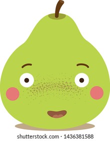 clip art fruit pear vector graphic