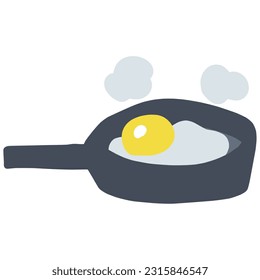 Fried egg in pan clipart design illustration 9342145 PNG