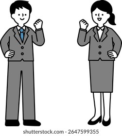 Clip-art de corpo inteiro de pessoa de negócios que faz pose de entranhas