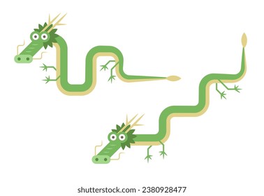 clip art of fun dragon (vector)