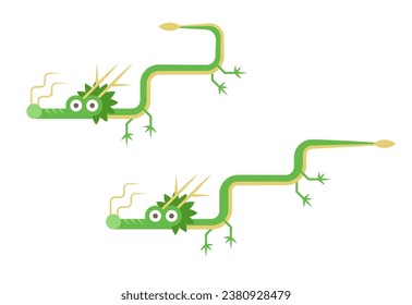 clip art of fun dragon (vector)