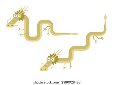 clip art of fun dragon (vector)