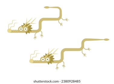 clip art of fun dragon (vector)