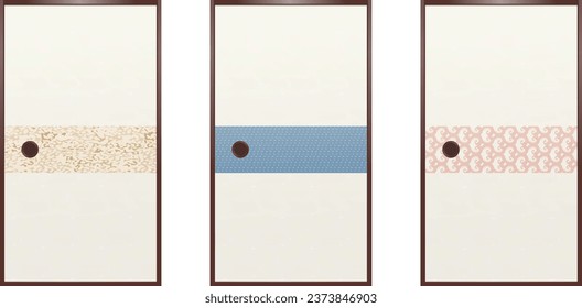 Clip art of Fusuma(Japanese sliding door)