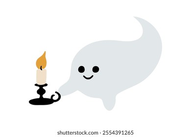 clip art of ghost with candlestick