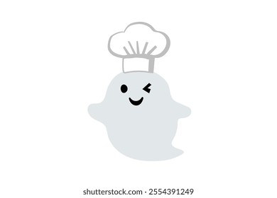 clip art of ghost with cook hat