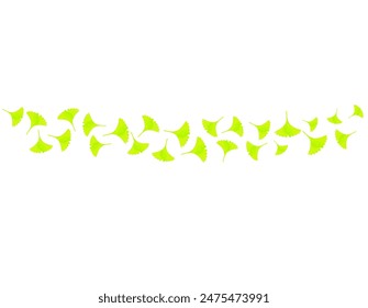 Clip art of gingko leaf falling down