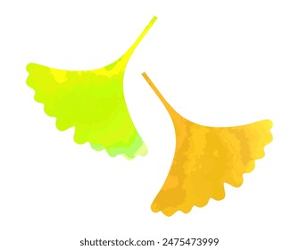 Clip-Kunst von Gingko-Blatt fällt herunter