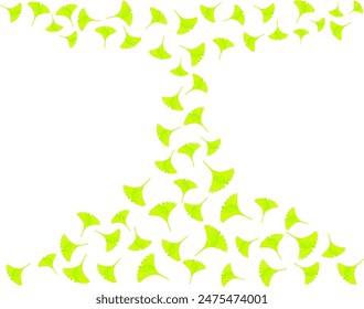 Clip art of gingko leaf falling down