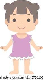 Clip art of girl in bathing suit