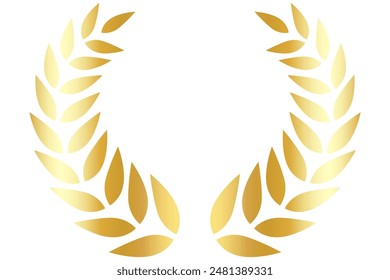 Clip art of golden laurel wreath