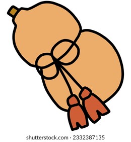 Clip art of gourd deformed simply