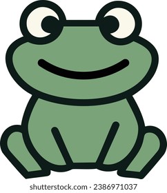Clip art of green frog