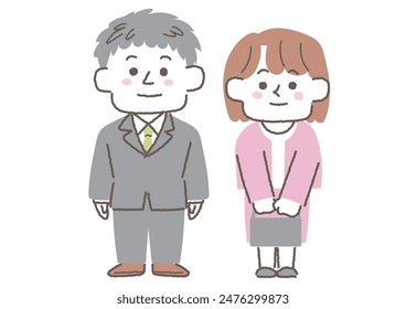 Clip art of guardian (parents) in formal attire