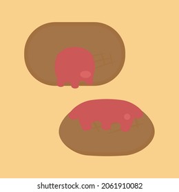 Clip Art Of Hamburger Steak