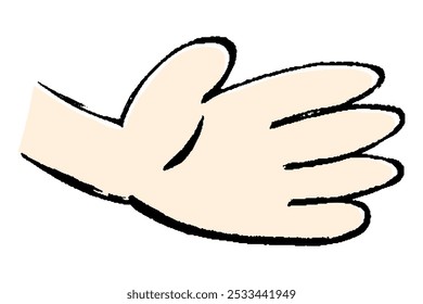 Clip-Art von Hand mit Pinsel-Touch