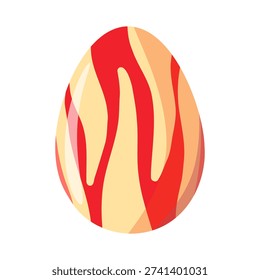 Clip art of hand drawn Easter egg on isolated background. Holiday design for Easter, Mother’s Day, springtime and summertime celebration, scrap booking, invitations, home decor, paper craft.  