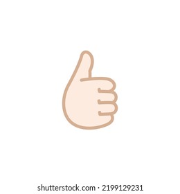 Clip art of hand with thumb up