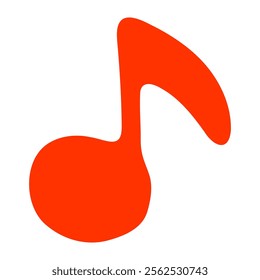 Clip art of handwritten musical note symbol
