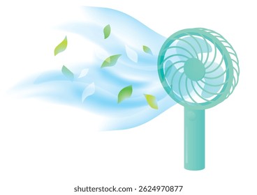 Clip art of handy fan fan
