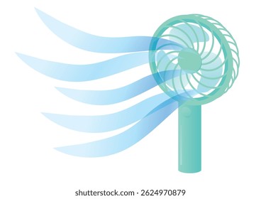 Clip art of handy fan fan
