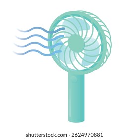 Clip art of handy fan fan
