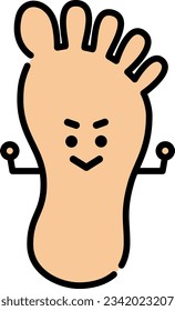 clip art of healthy foot character