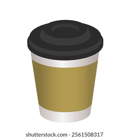 Clip art of hot cup of coffee to-go