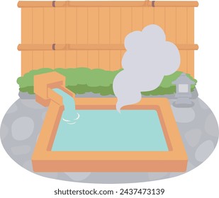 Clip art of hot spring