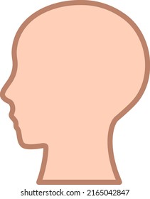 Clip art of human head, profile.
