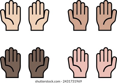 Clip art of human palm