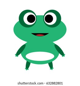 Clip art icon of green frog