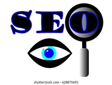 Clip art icon of Search Engine Optimization in vector.