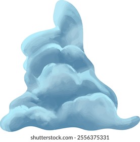 clip art illustration of colorful soft clouds for child daycare and nursery wallpaper