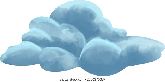 clip art illustration of colorful soft clouds for child daycare and nursery wallpaper