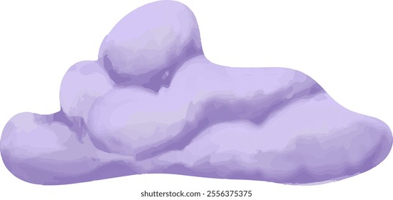 clip art illustration of colorful soft clouds for child daycare and nursery wallpaper